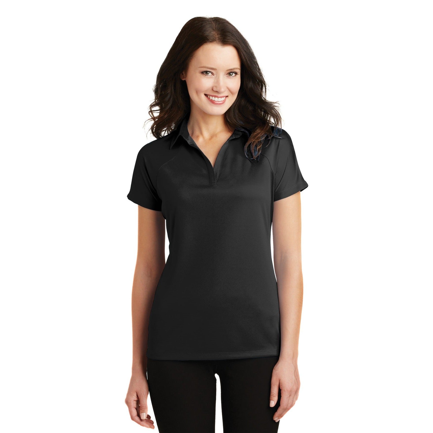 Port Authority-Port Authority® Women's Crossover Raglan Polo. L575-MedTech-2